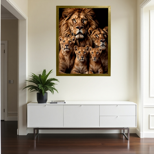 Quadro Leão Reino de Amor