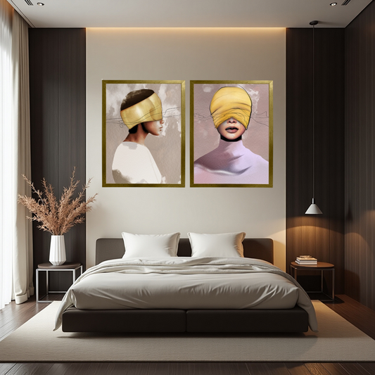 Kit 2 Quadros: Reflexos Ocultos