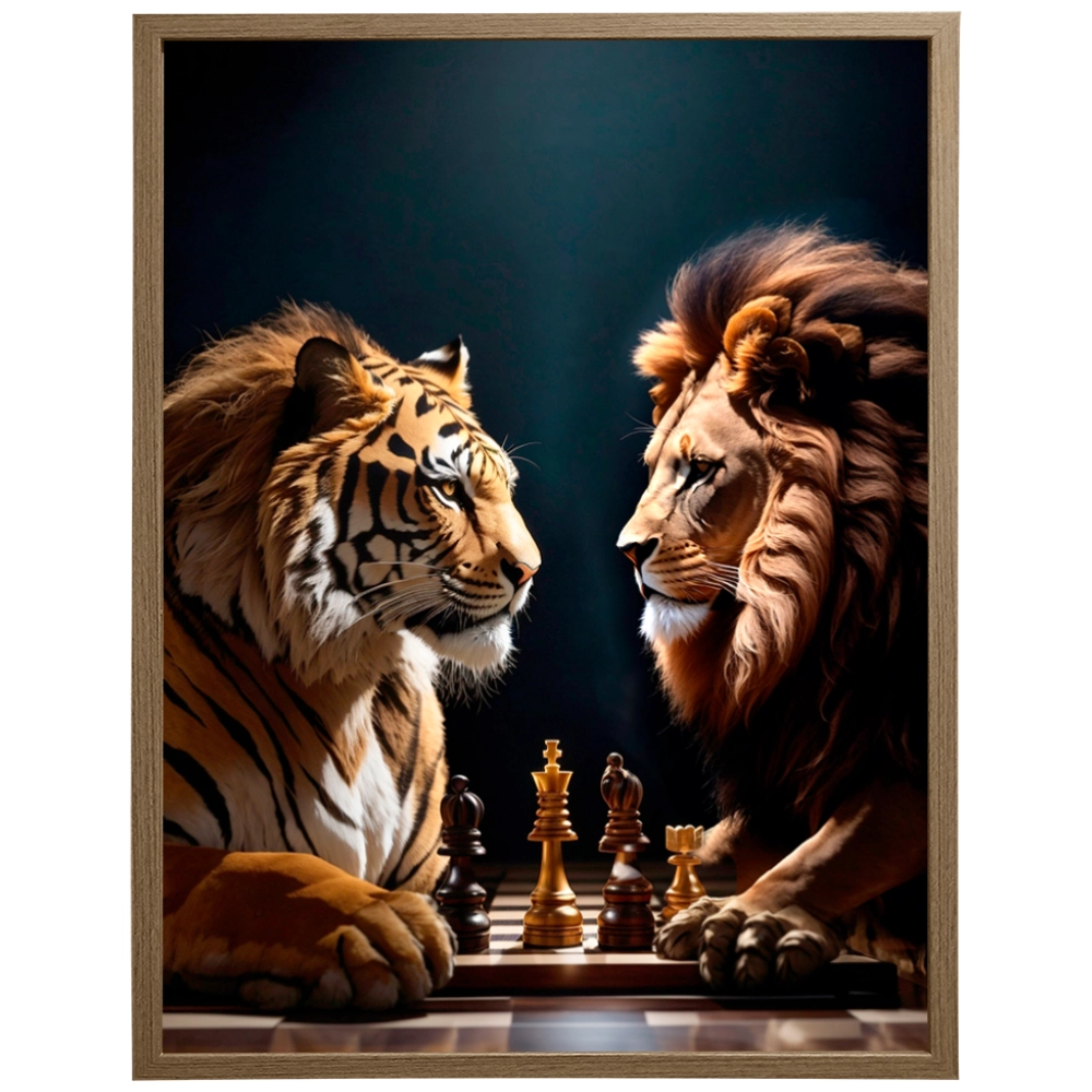 Quadro Leão Reis da Selva