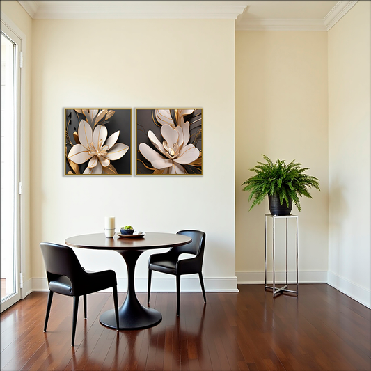 Kit 2 Quadros: Opulência Floral