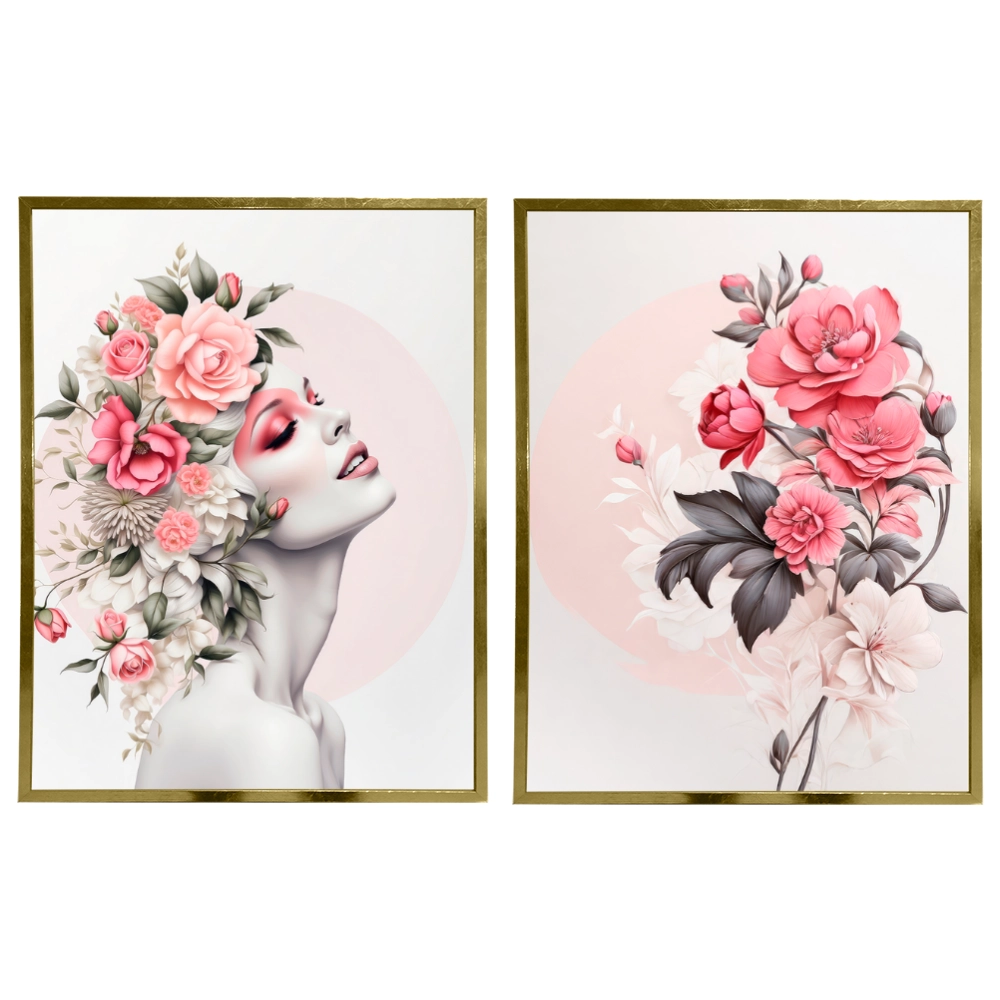 Kit 2 Quadros: Floral - Beleza e Delicadeza na Decoração