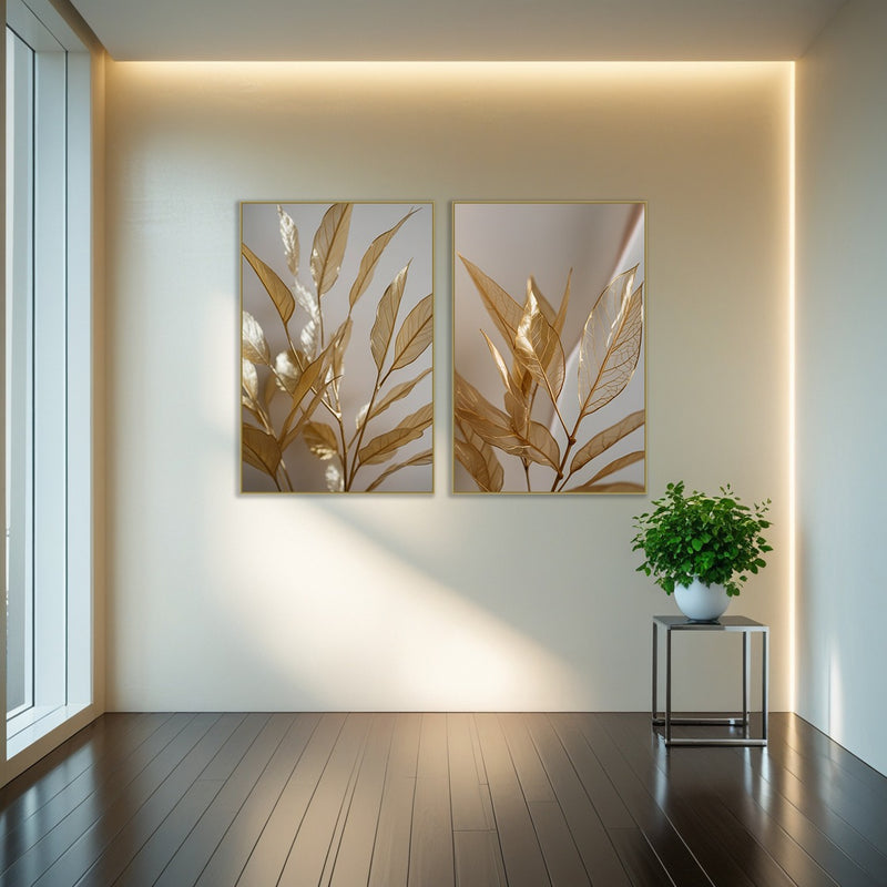 Kit 2 Quadros: Floral Aura Nobre - 60x80