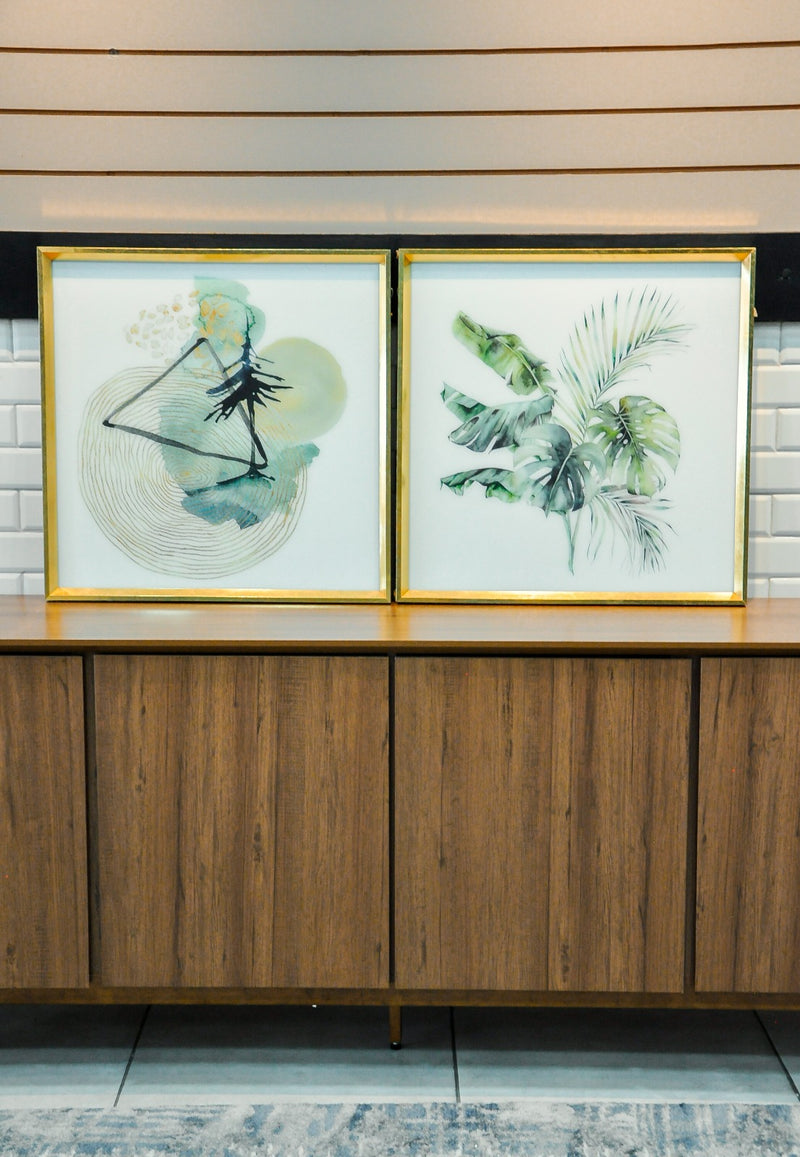Kit 2 Quadros: Natureza Abstrata - 70x70