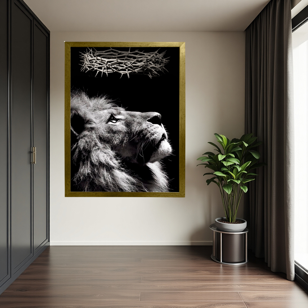 Quadro Leão Conexão Divina