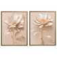Kit 2 Quadros: Floral Elegância Dourado