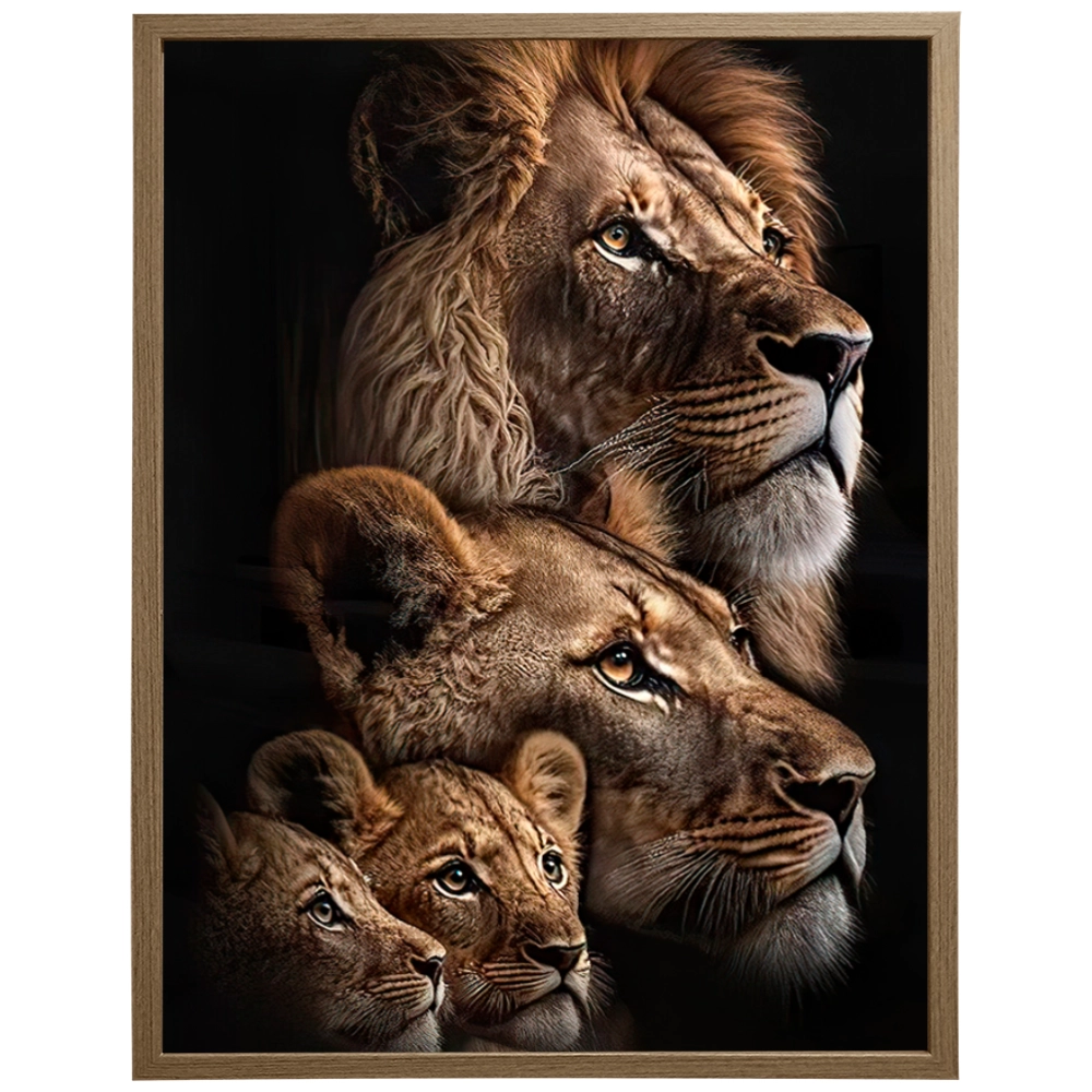 Quadro Leão Família Real