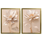 Kit 2 Quadros: Floral Elegância Dourado