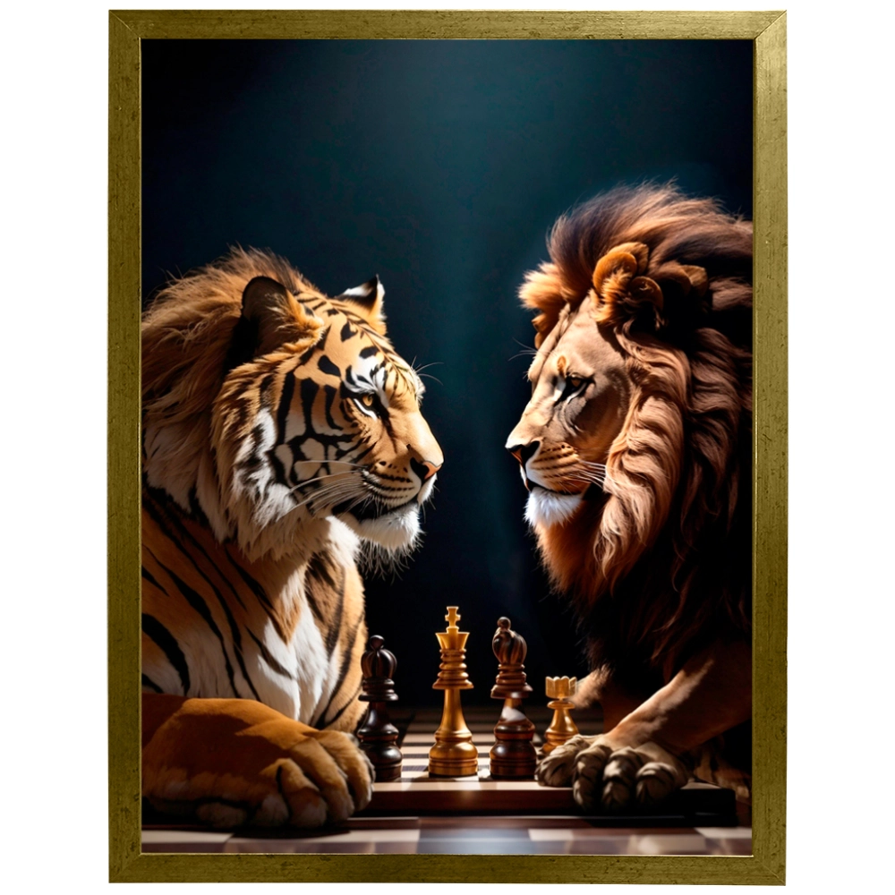 Quadro Leão Reis da Selva