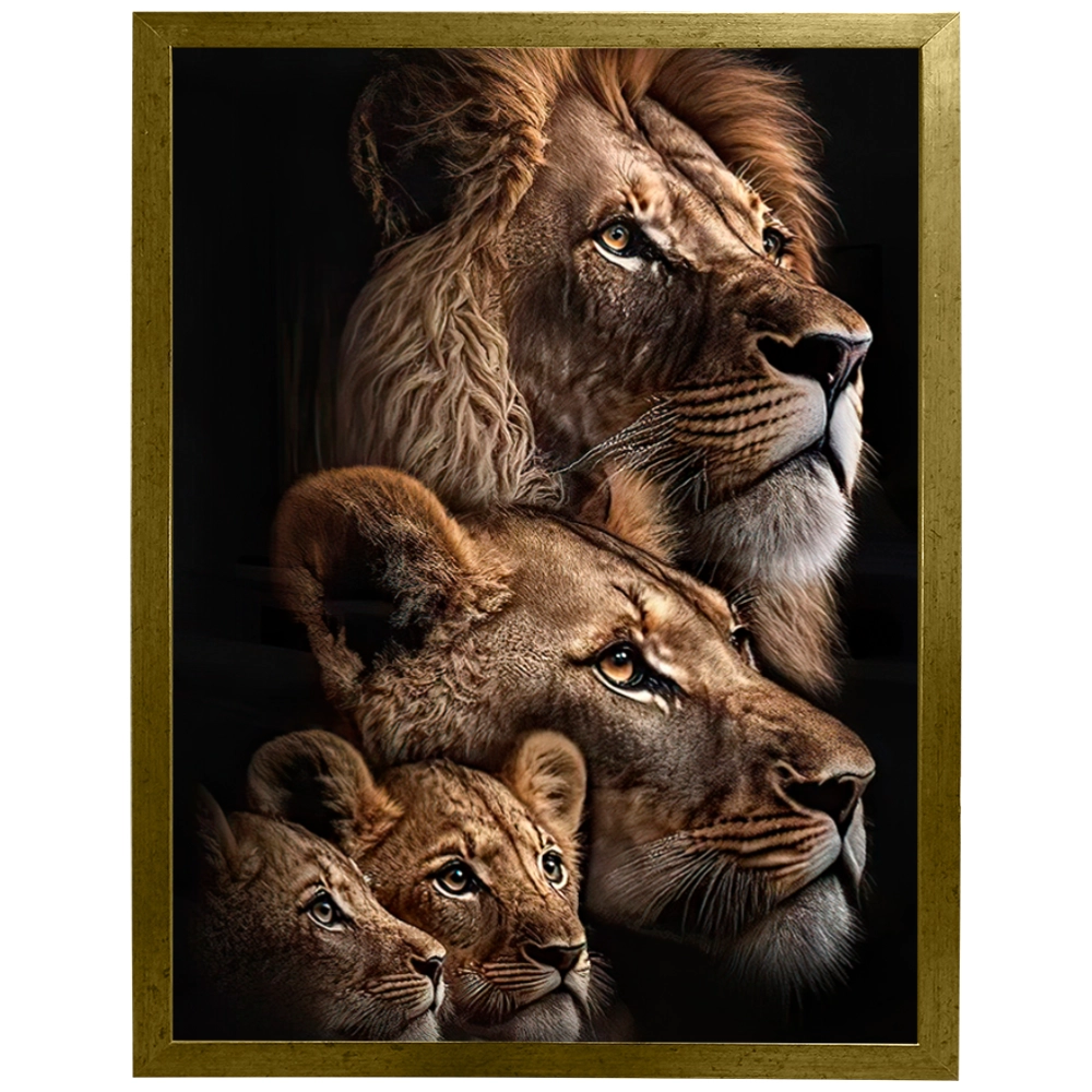Quadro Leão Família Real
