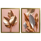 Kit 2 Quadros: Floral Ouro e Rosé