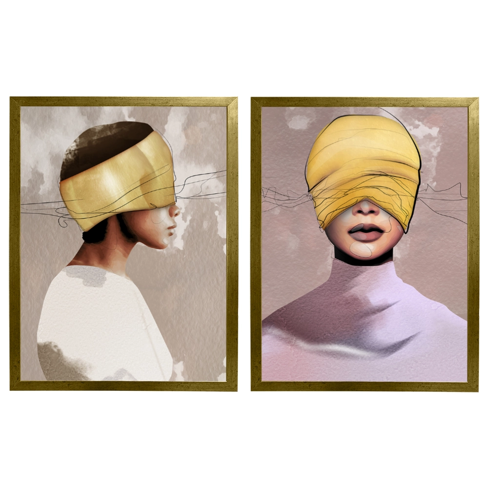Kit 2 Quadros: Reflexos Ocultos