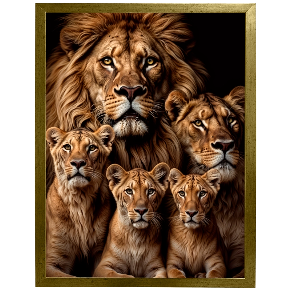 Quadro Leão Reino de Amor