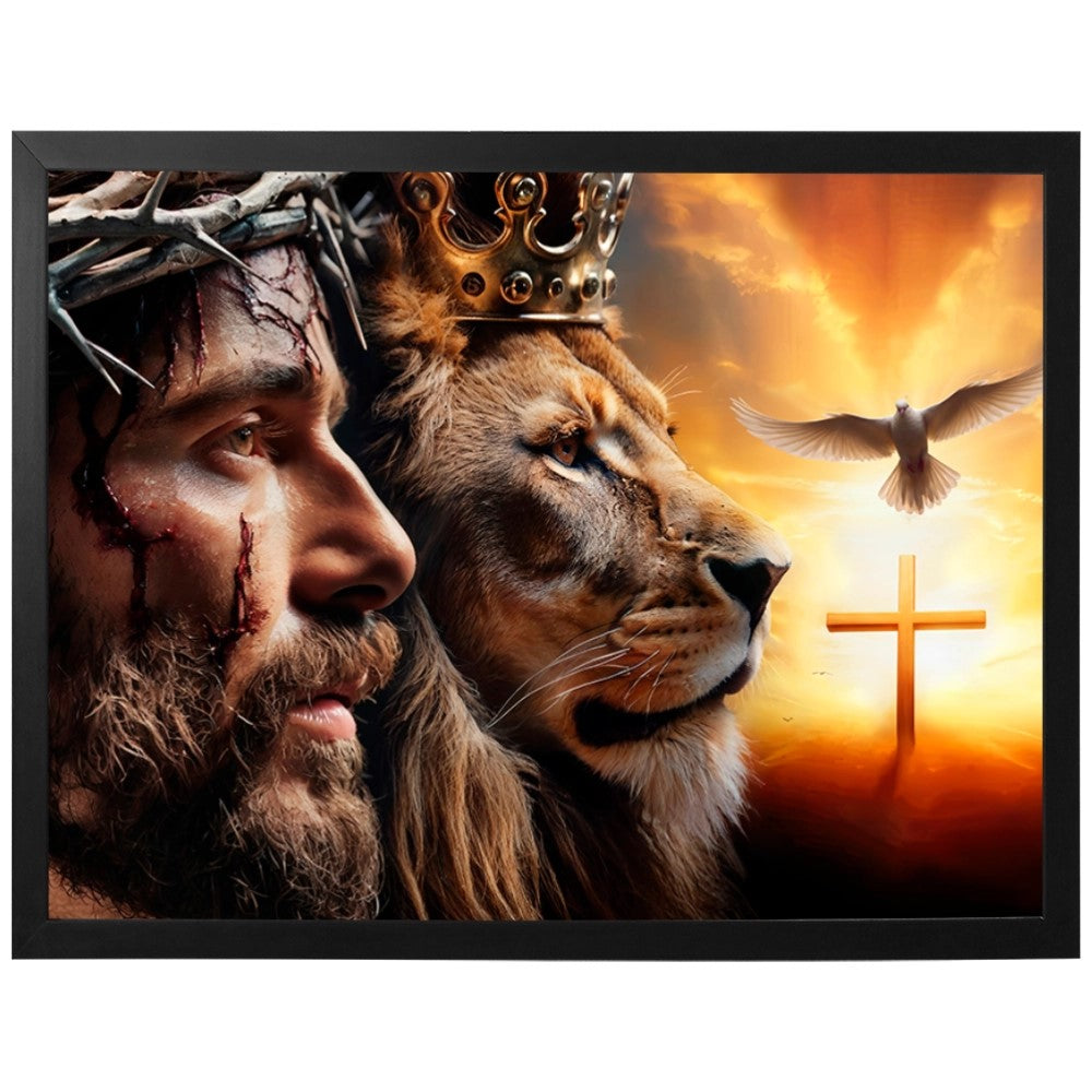 Quadro Leão Coragem e Espírito