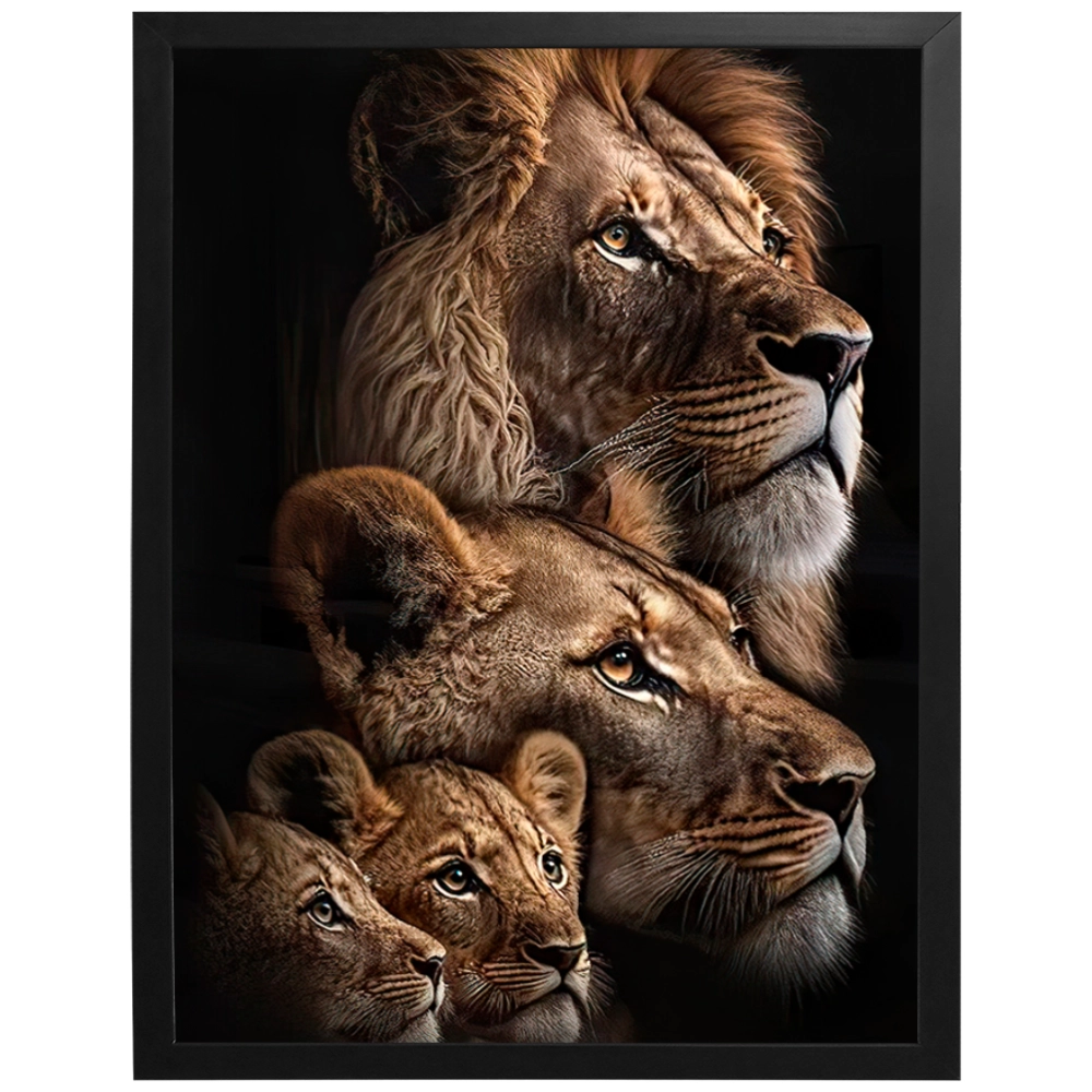 Quadro Leão Família Real