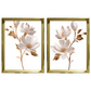 Kit 2 Quadros: Duo Floral Dourado