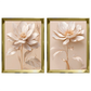 Kit 2 Quadros: Floral Elegância Dourado
