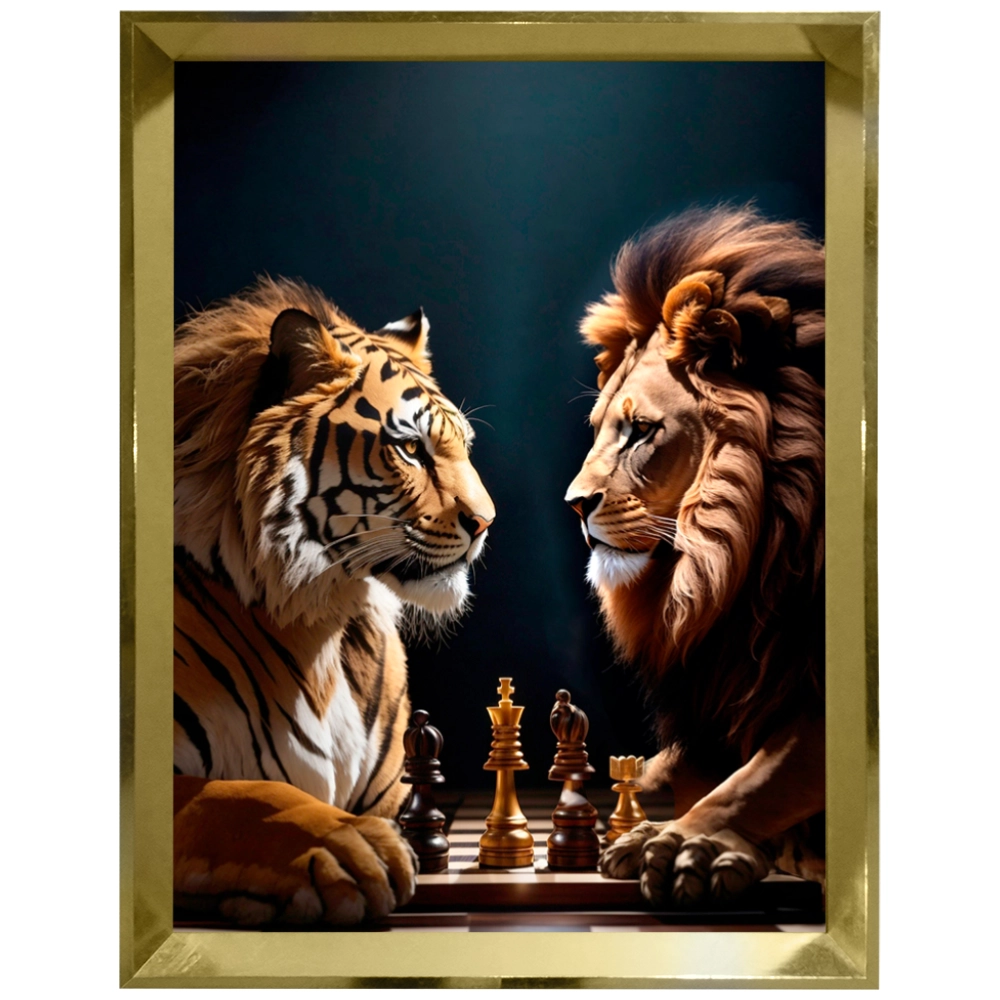 Quadro Leão Reis da Selva