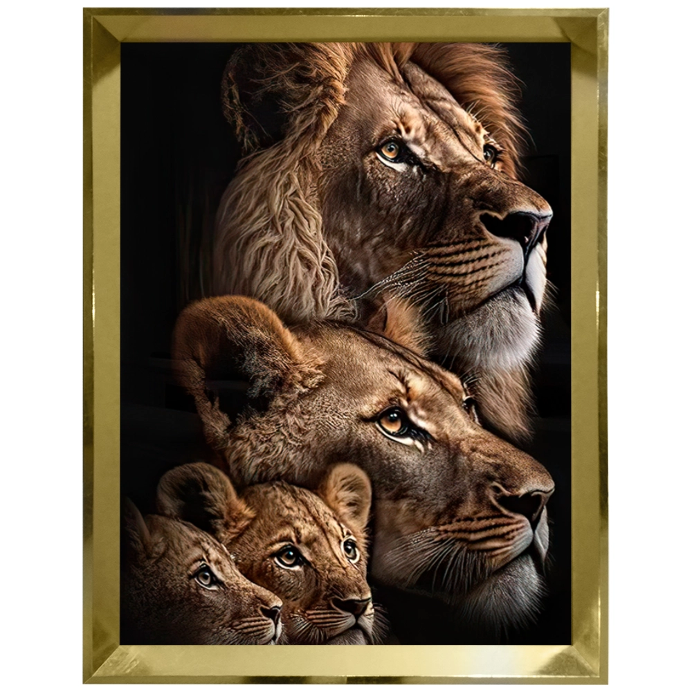 Quadro Leão Família Real