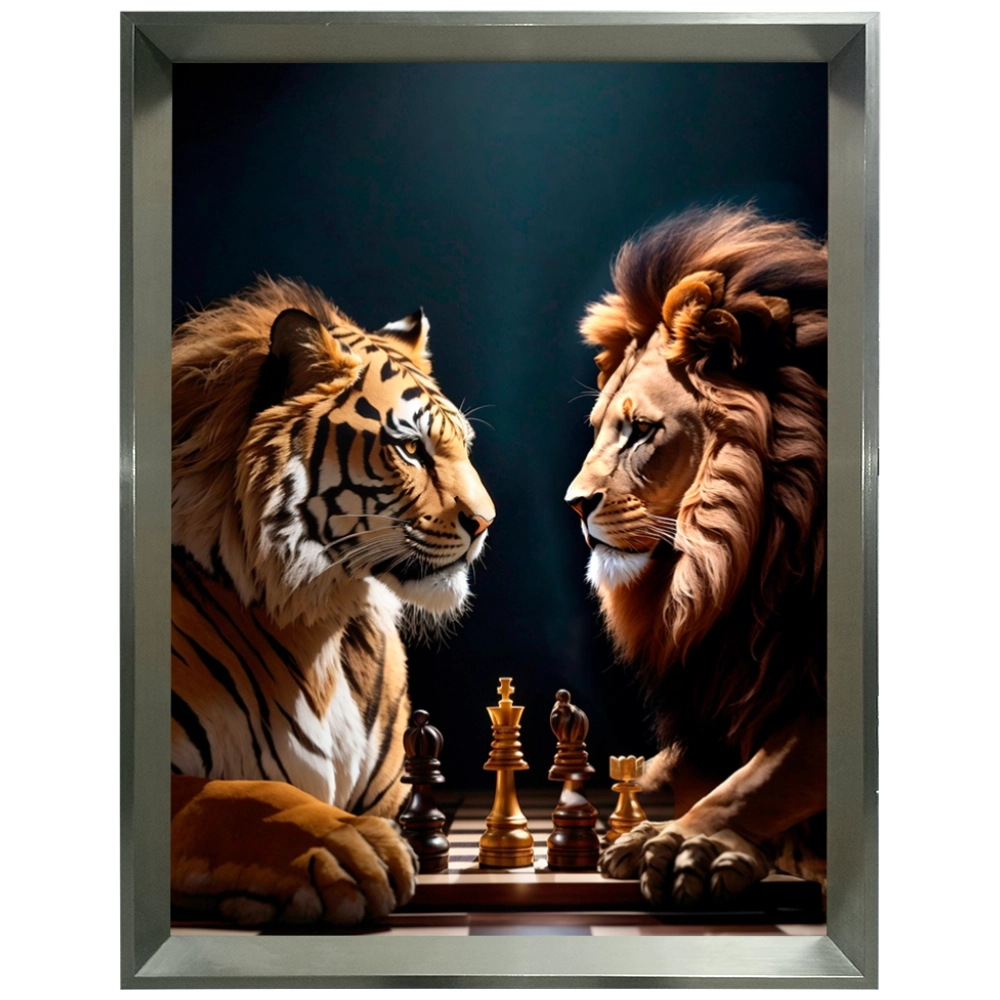 Quadro Leão Reis da Selva