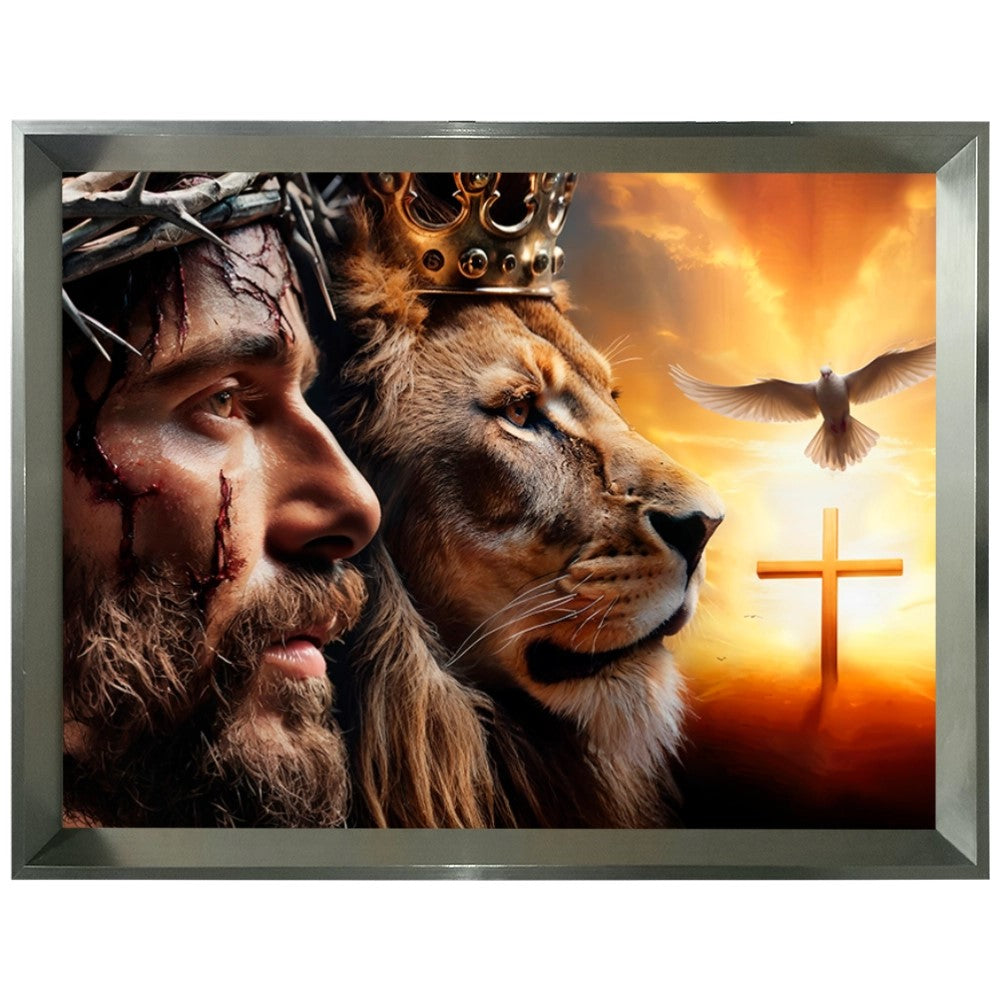 Quadro Leão Coragem e Espírito