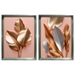 Kit 2 Quadros: Floral Ouro e Rosé
