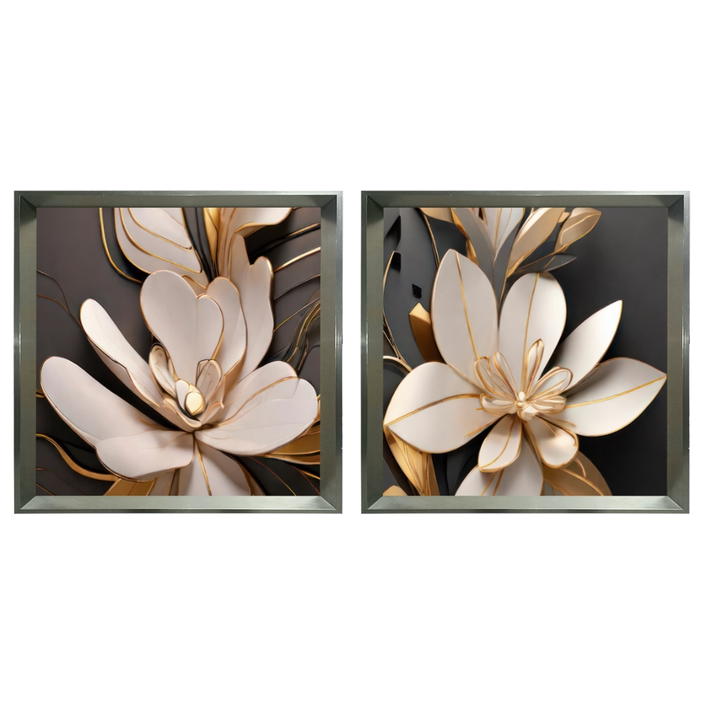 Kit 2 Quadros: Opulência Floral