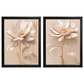 Kit 2 Quadros: Floral Elegância Dourado