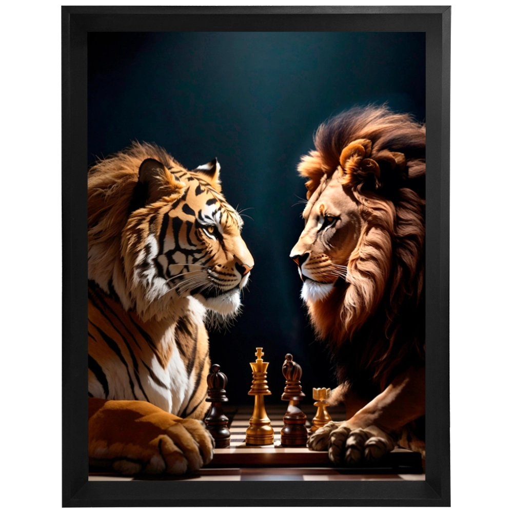 Quadro Leão Reis da Selva