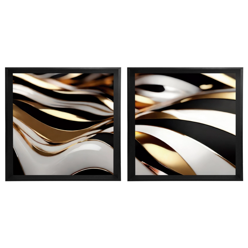 Kit 2 Quadros: Elegância Fluida