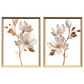 Kit 2 Quadros: Duo Floral Dourado