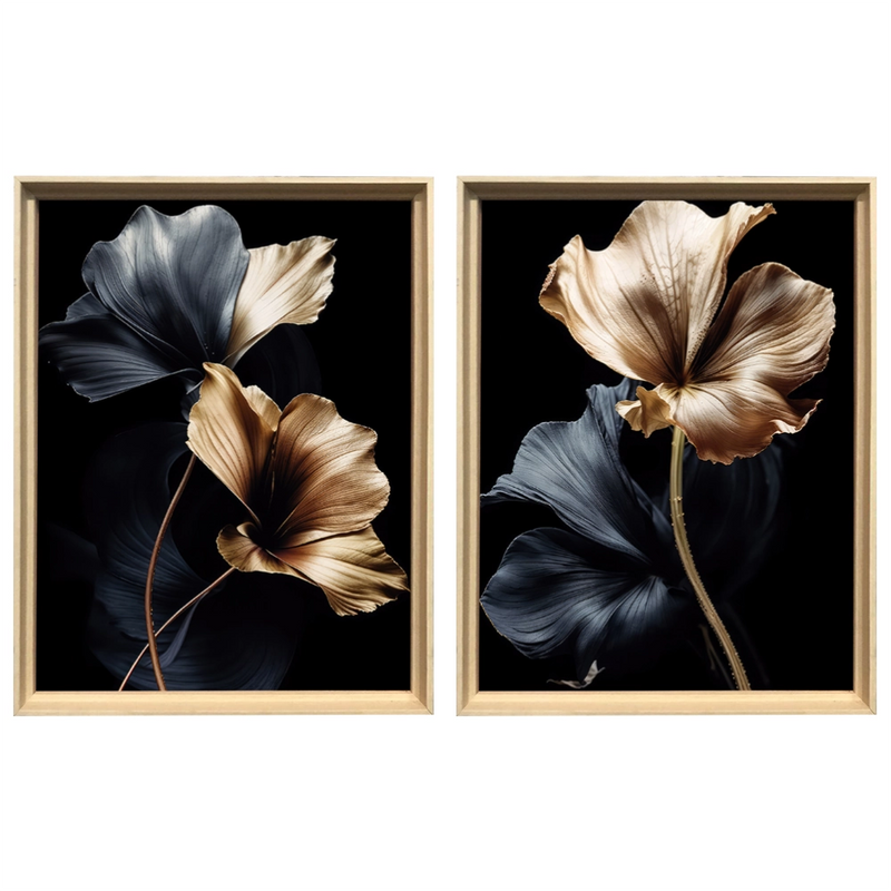Kit 2 Quadros: Harmonia Noturna - 50x70