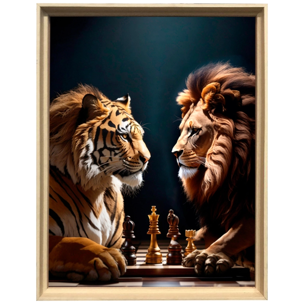 Quadro Leão Reis da Selva