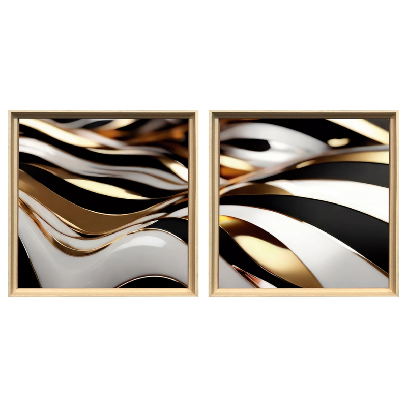 Kit 2 Quadros: Elegância Fluida