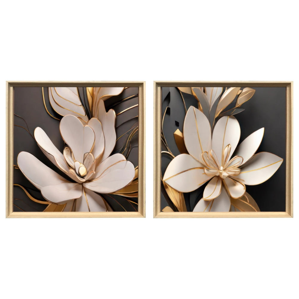 Kit 2 Quadros: Opulência Floral
