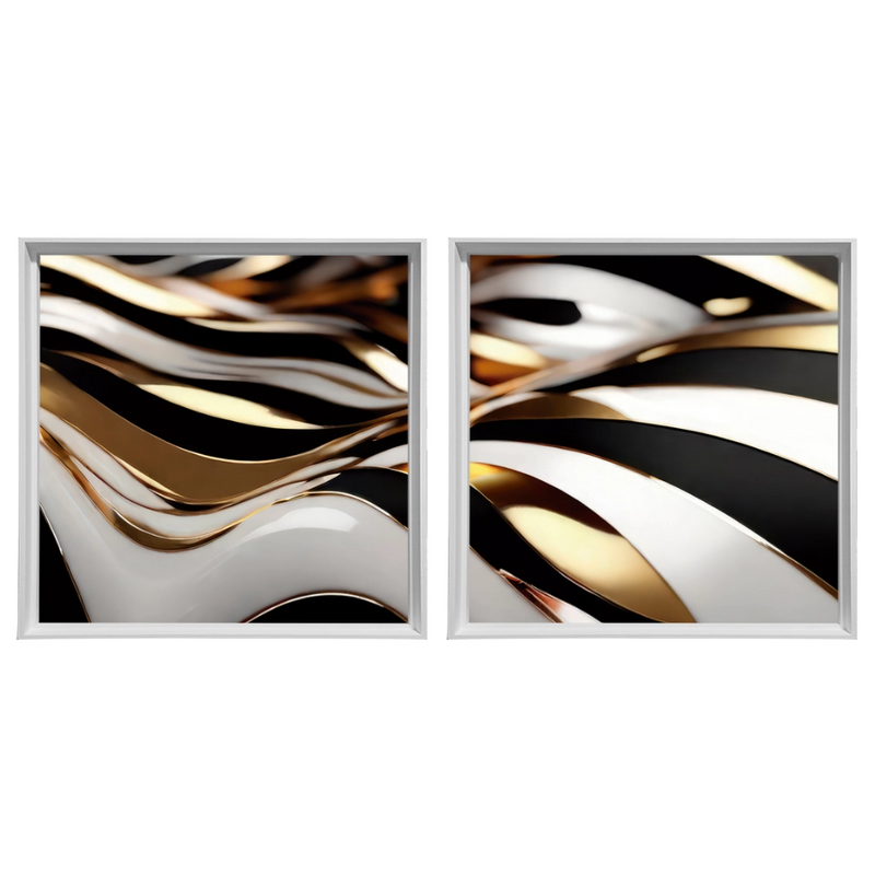 Kit 2 Quadros: Elegância Fluida