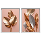 Kit 2 Quadros: Floral Ouro e Rosé