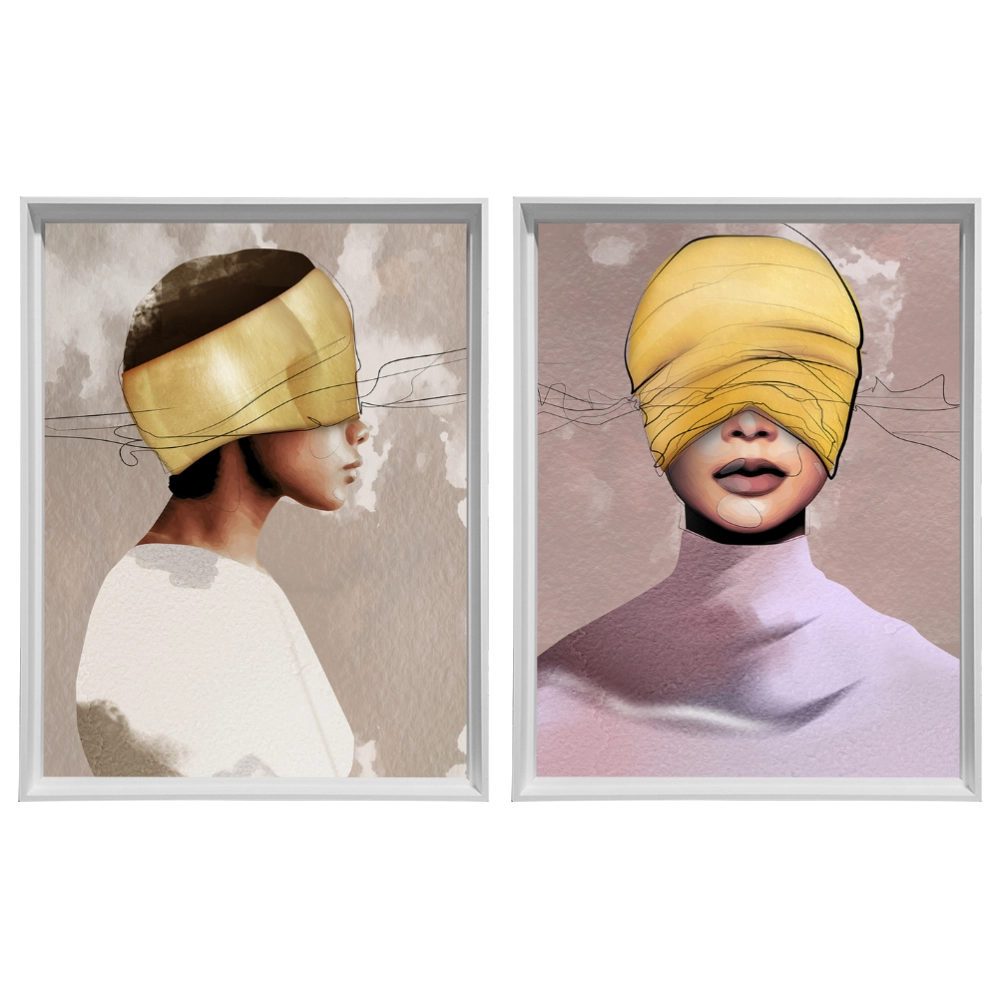 Kit 2 Quadros: Reflexos Ocultos