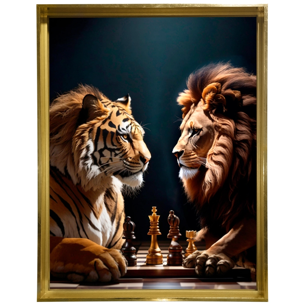 Quadro Leão Reis da Selva