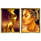 Kit 2 Quadros: Luxo Dourado