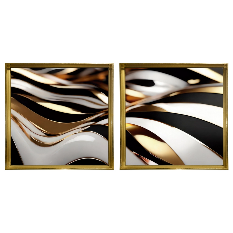 Kit 2 Quadros: Elegância Fluida