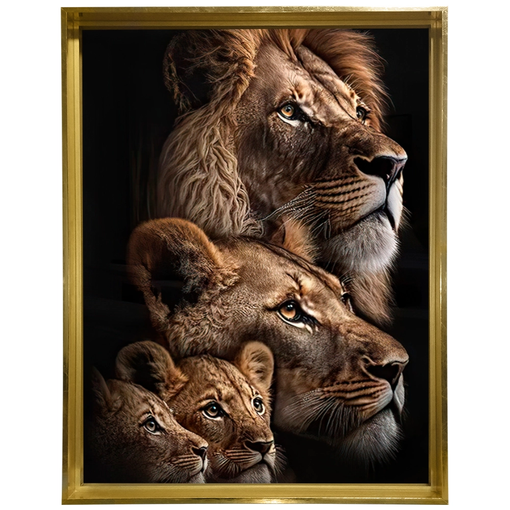 Quadro Leão Família Real