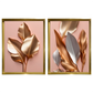 Kit 2 Quadros: Floral Ouro e Rosé