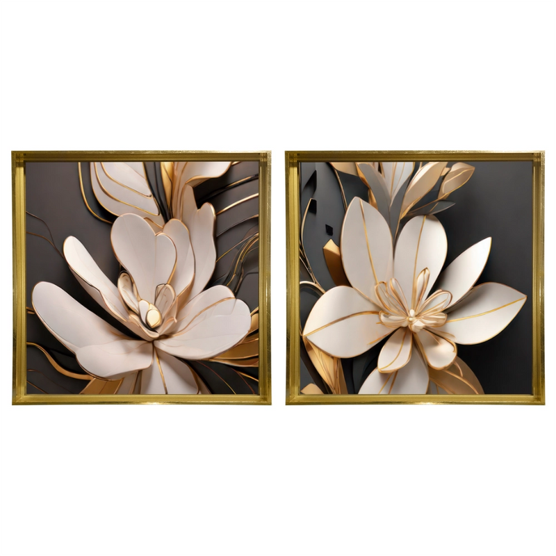 Kit 2 Quadros: Opulência Floral