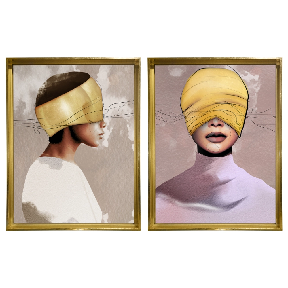 Kit 2 Quadros: Reflexos Ocultos