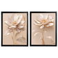 Kit 2 Quadros: Floral Elegância Dourado