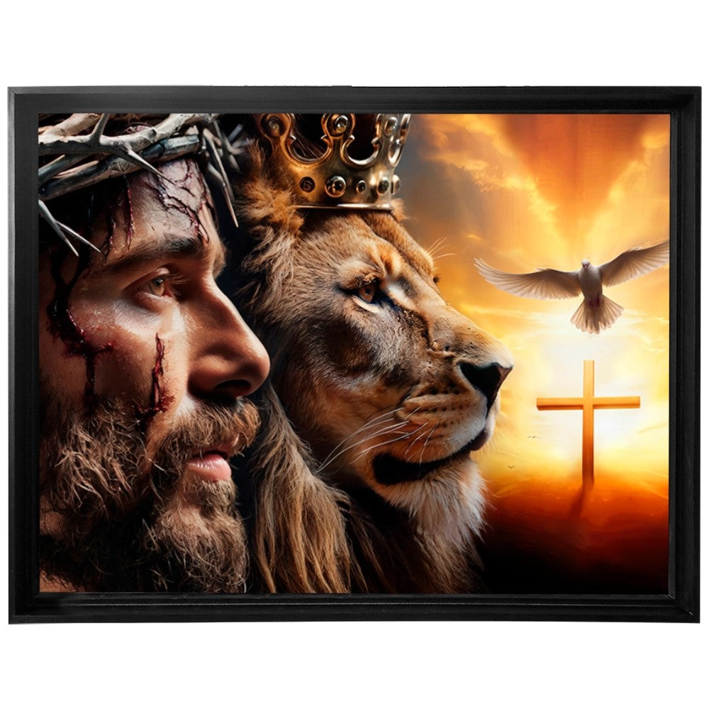 Quadro Leão Coragem e Espírito