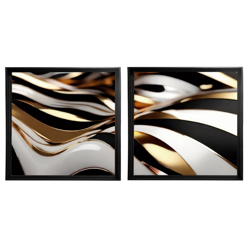 Kit 2 Quadros: Elegância Fluida