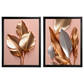 Kit 2 Quadros: Floral Ouro e Rosé