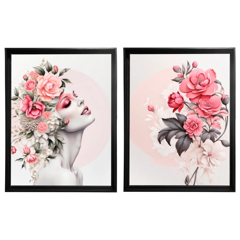 Kit 2 Quadros: Floral - Beleza e Delicadeza na Decoração