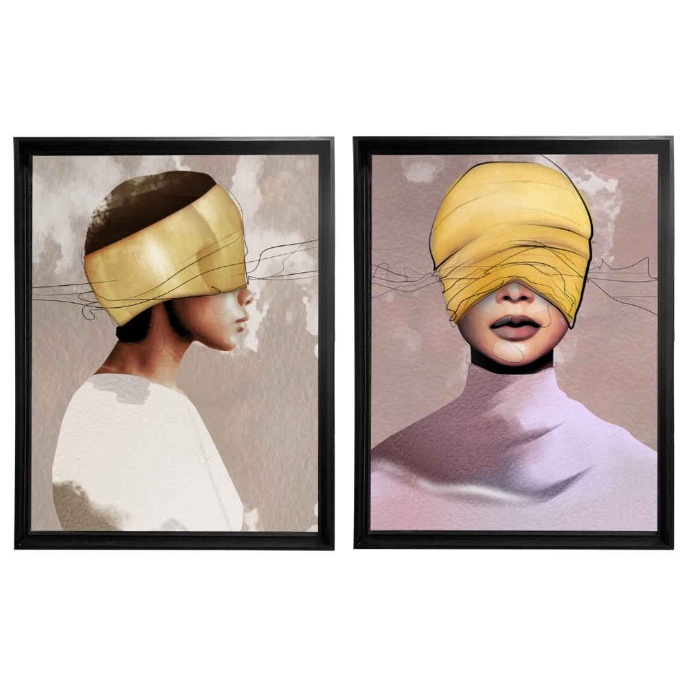 Kit 2 Quadros: Reflexos Ocultos